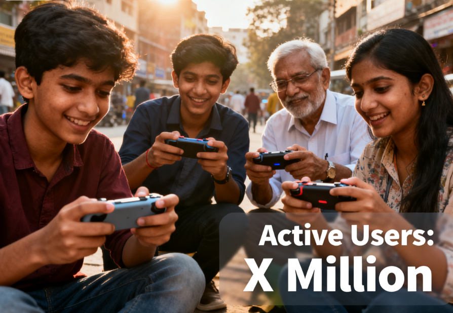 Mobile Gaming India Active Users